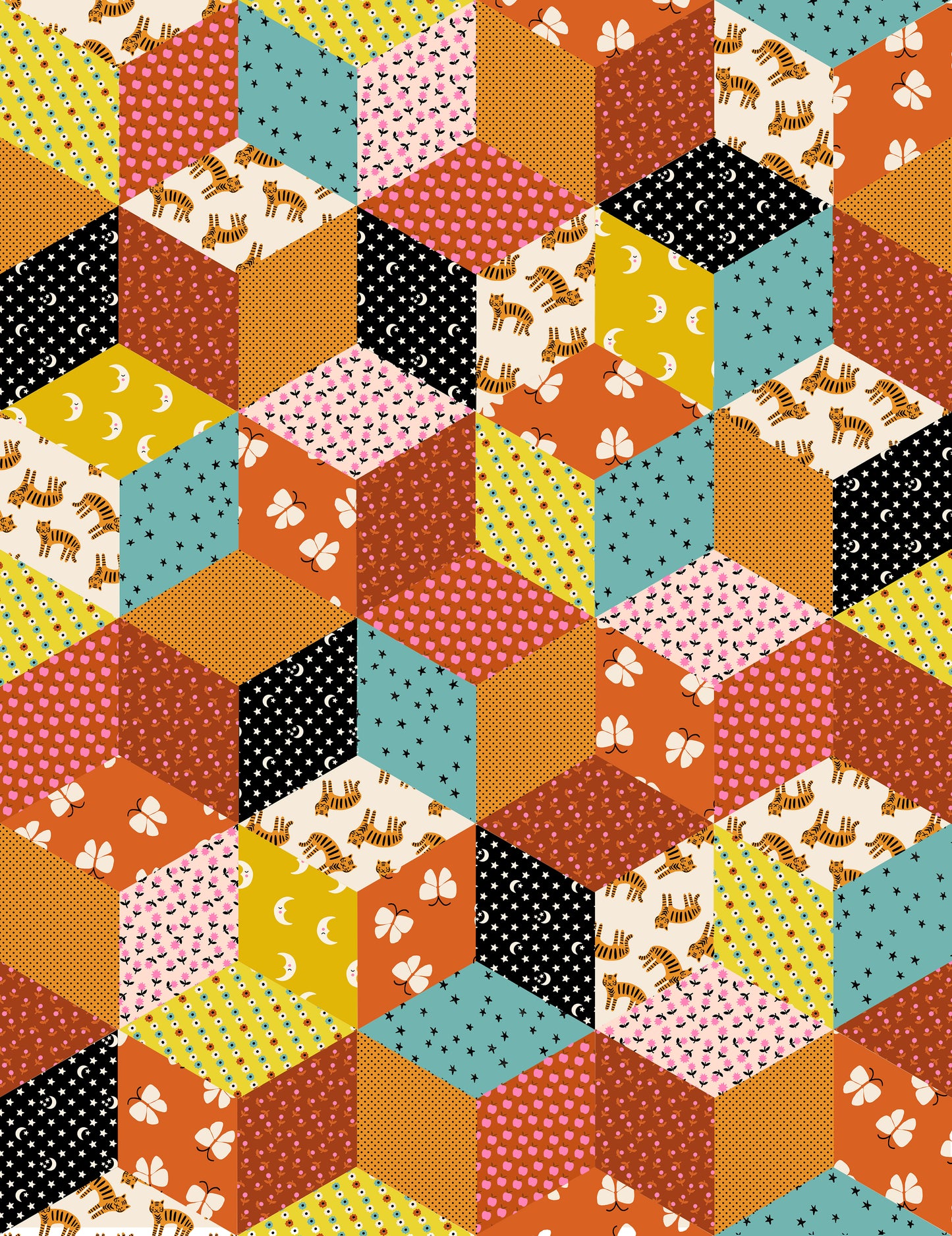 Oh Lucky Lucky - Tumbling Blocks - Caramel