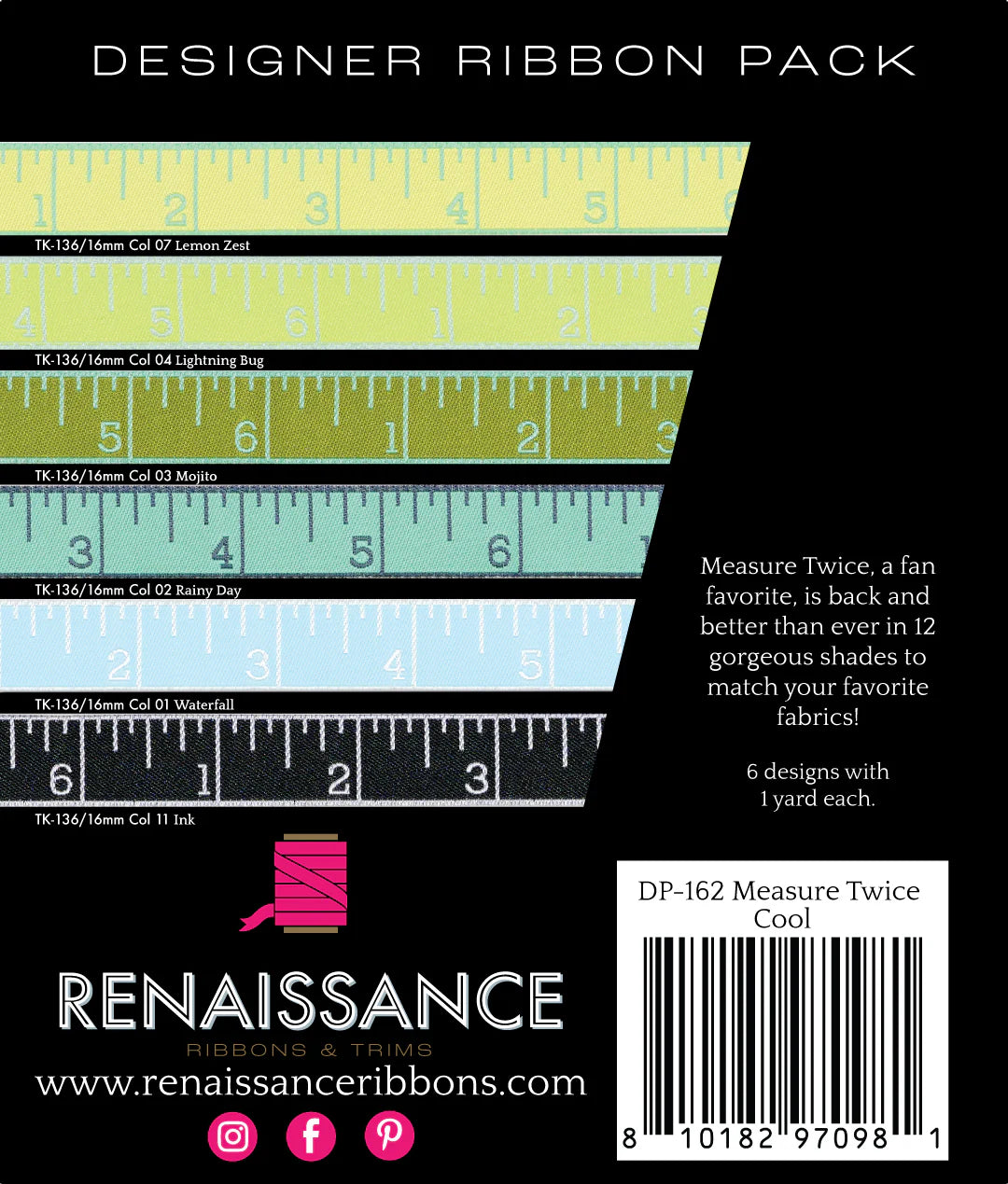 Tula Pink - Measure Twice - Cool - Designer Pack