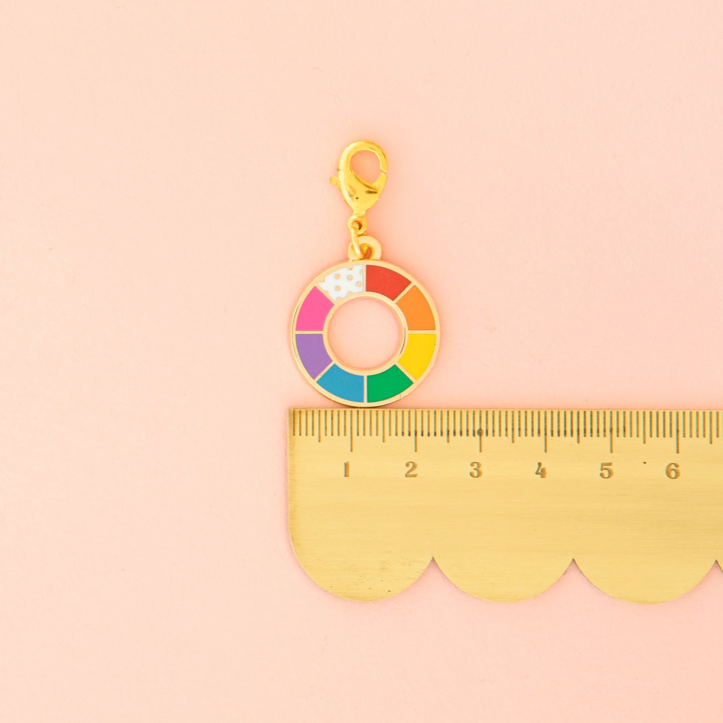 Colour Wheel Zipper Charm