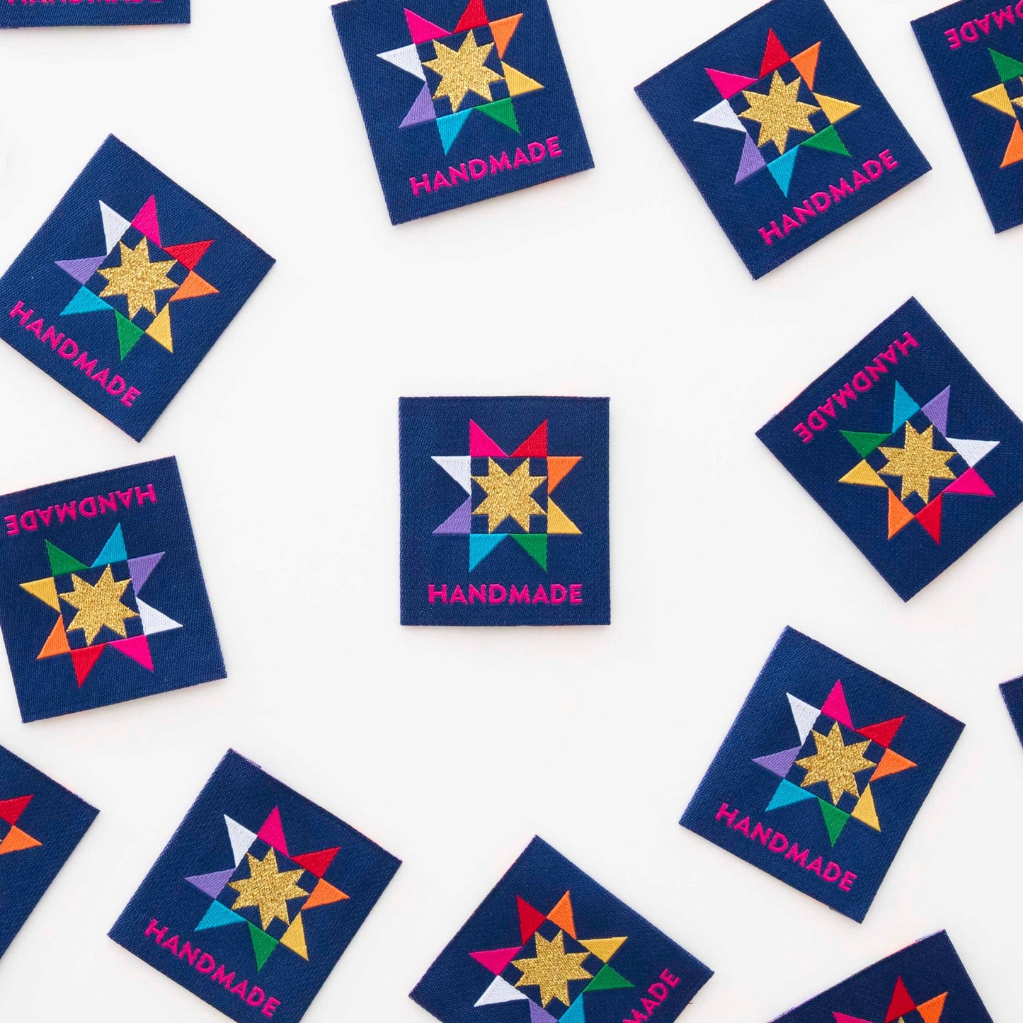 Handmade Quilt Star Woven Labels