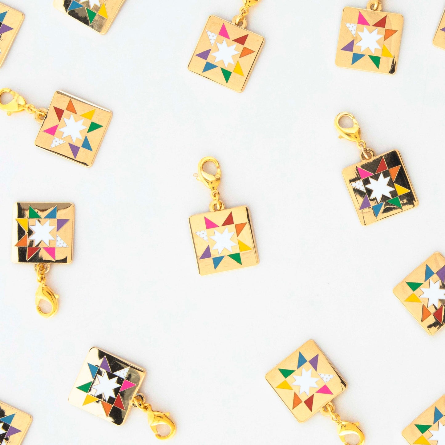 Quilt Star Zipper Charm