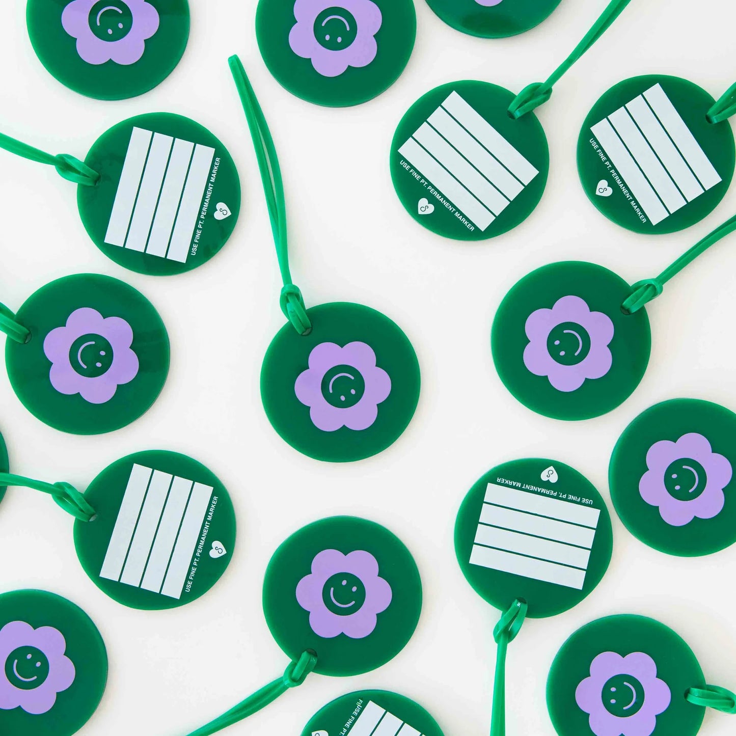 Smiley Daisy Flower Luggage Tag