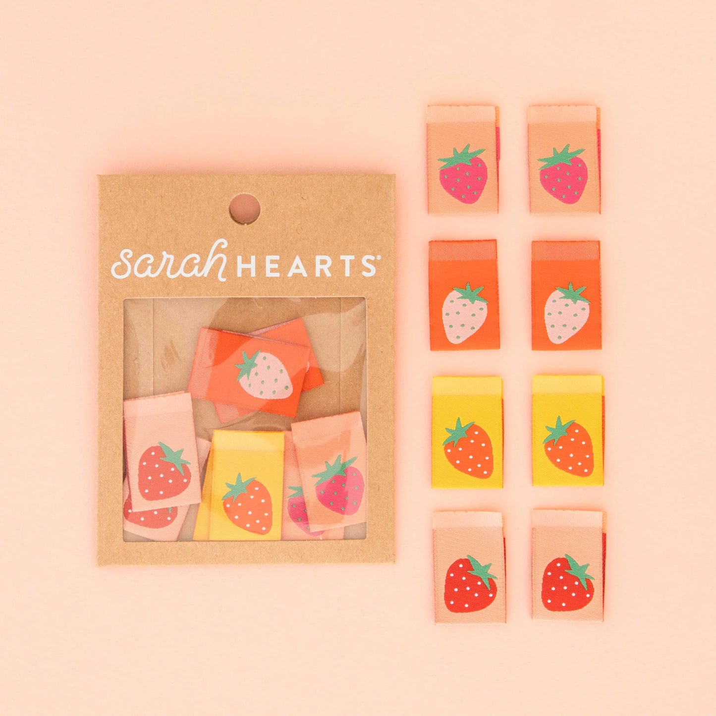 Strawberry Multipack Woven Labels