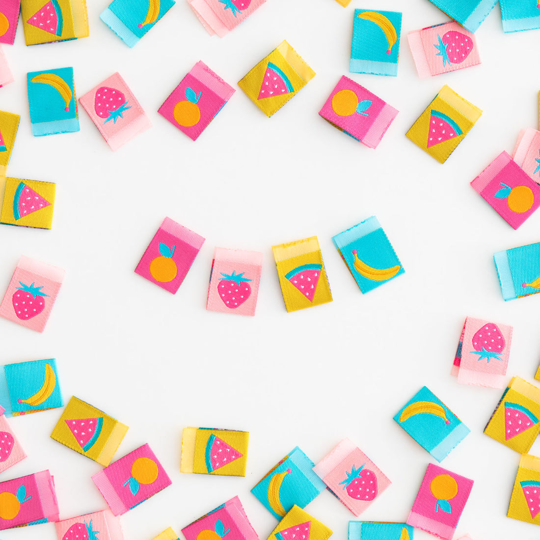 Summer Fruits Woven Labels Multipack