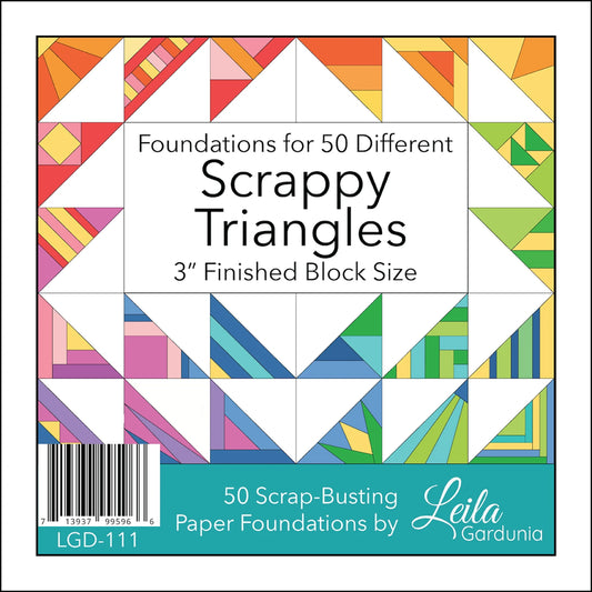 Scrappy Triangles 3" Foundation Paper Piecing Pad - Leila Gardunia