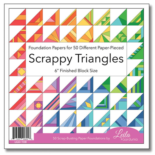 Scrappy Triangles 6" Foundation Paper Piecing Pad - Leila Gardunia