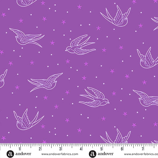Perfect Day by Libs Elliott - Swallows - Purple