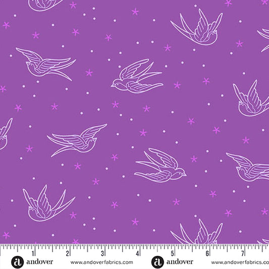 Perfect Day by Libs Elliott - Swallows - Purple