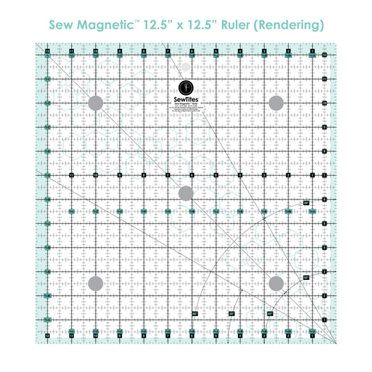 PRE-ORDER: Sew Magnetic 12.5" x 12.5" Ruler