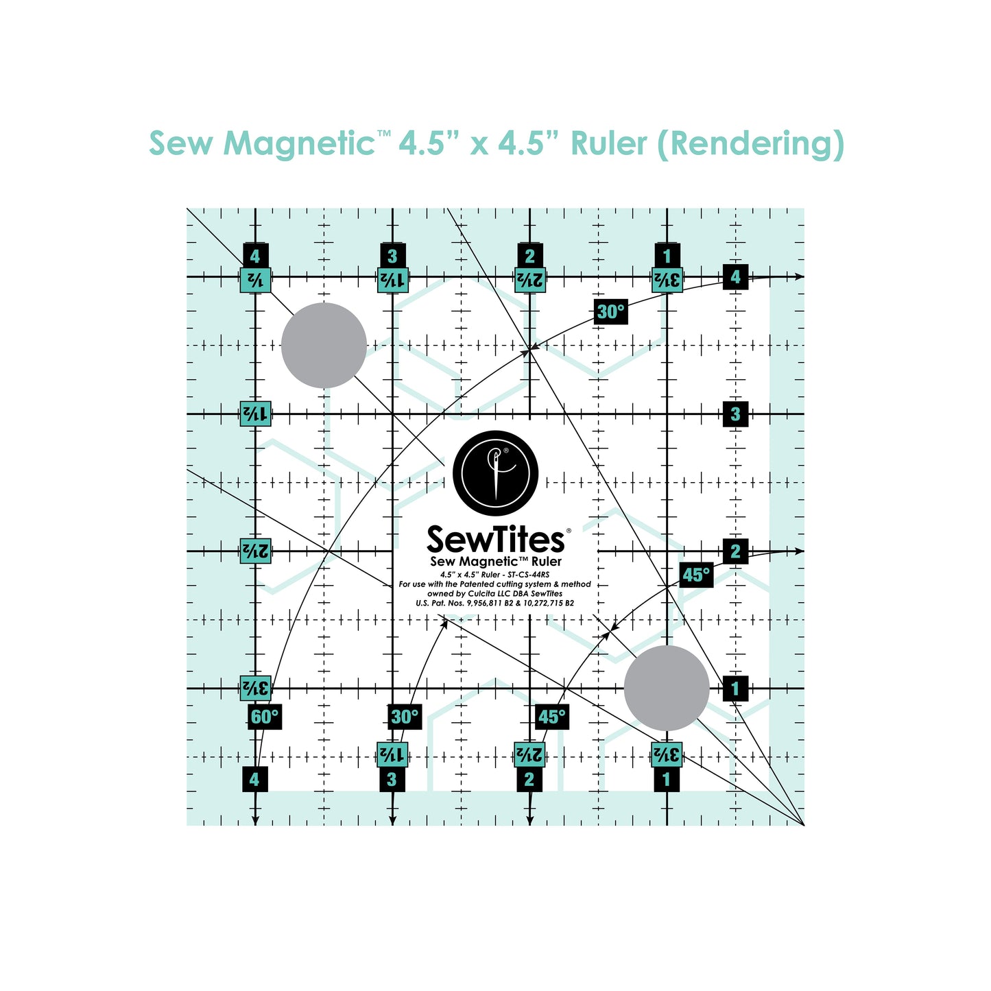 PRE-ORDER: Sew Magnetic 4.5" x 4.5" Ruler