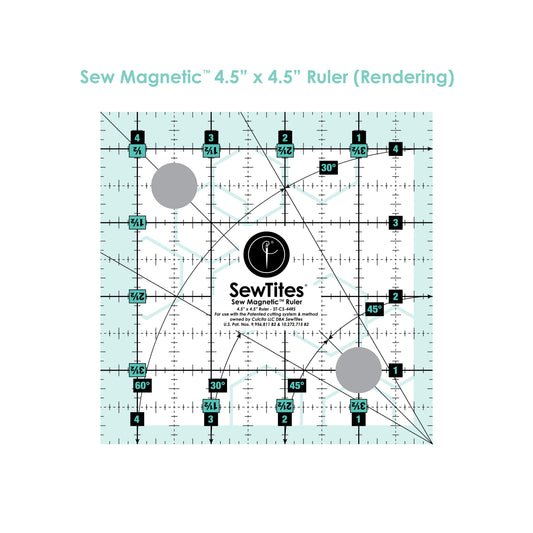 PRE-ORDER: Sew Magnetic 4.5" x 4.5" Ruler