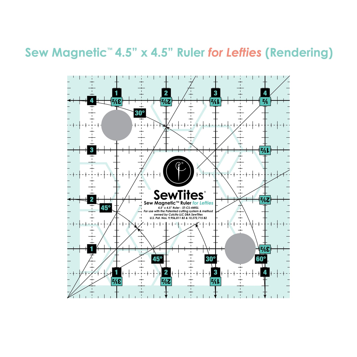 PRE-ORDER: Sew Magnetic 4.5" x 4.5" Ruler