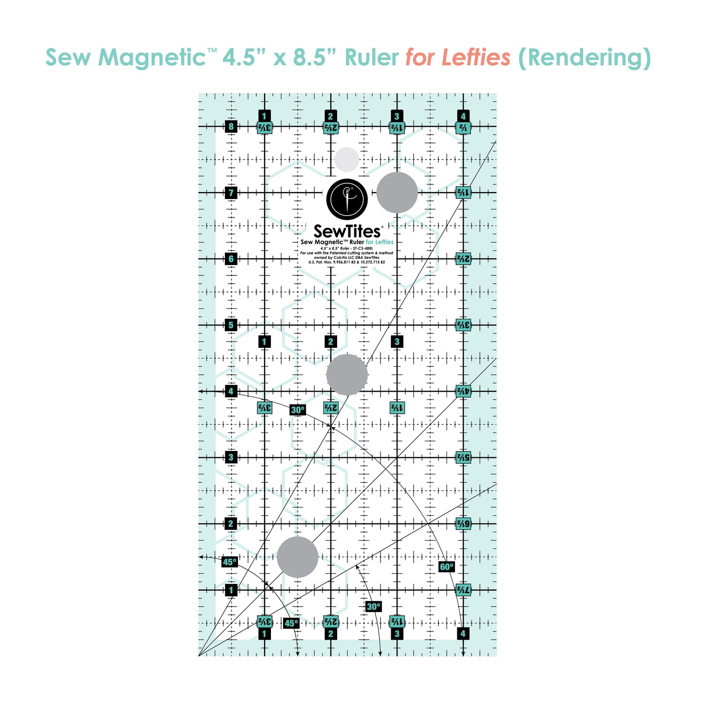 PRE-ORDER: Sew Magnetic 4.5" x 8.5" Ruler