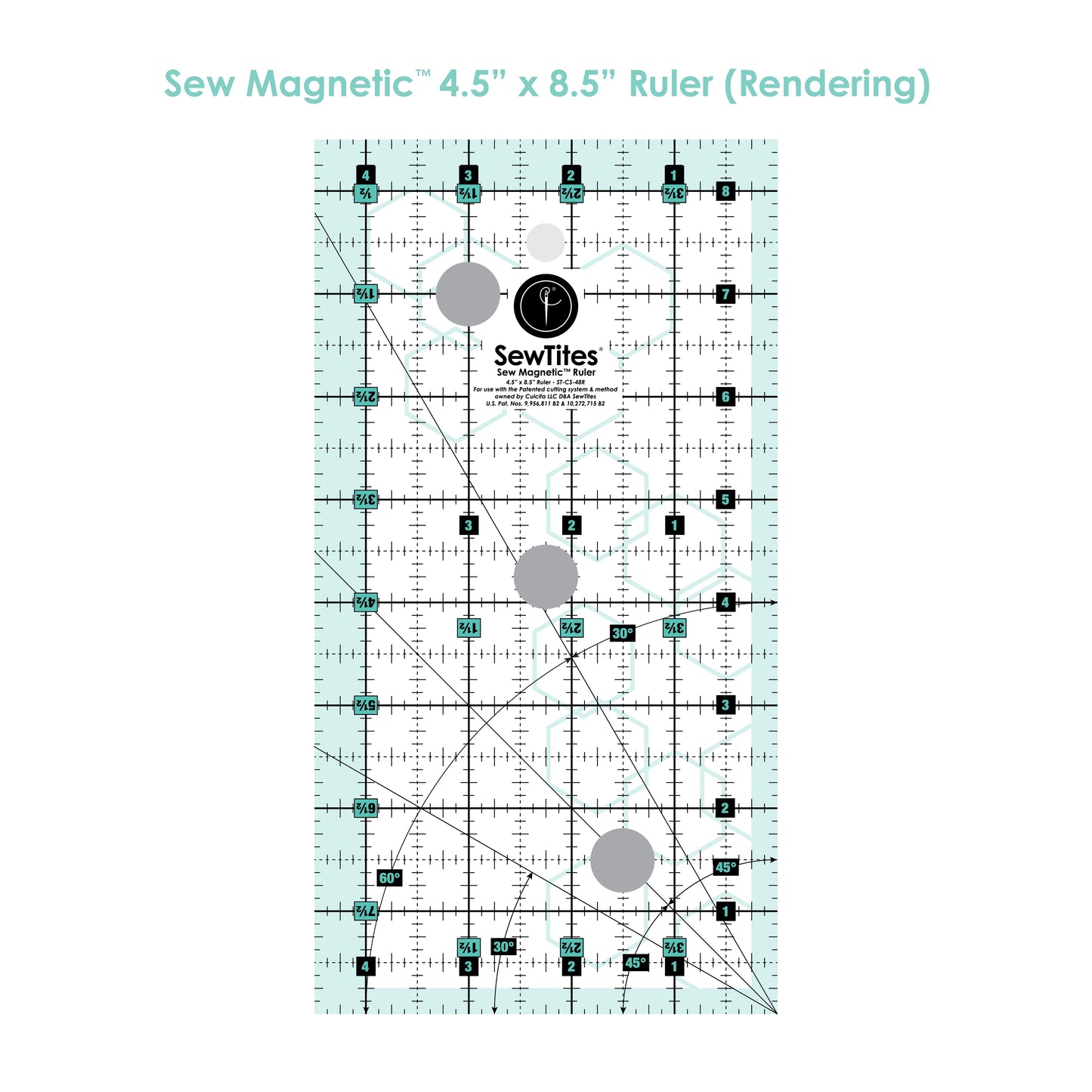 PRE-ORDER: Sew Magnetic 4.5" x 8.5" Ruler