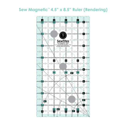 PRE-ORDER: Sew Magnetic 4.5" x 8.5" Ruler