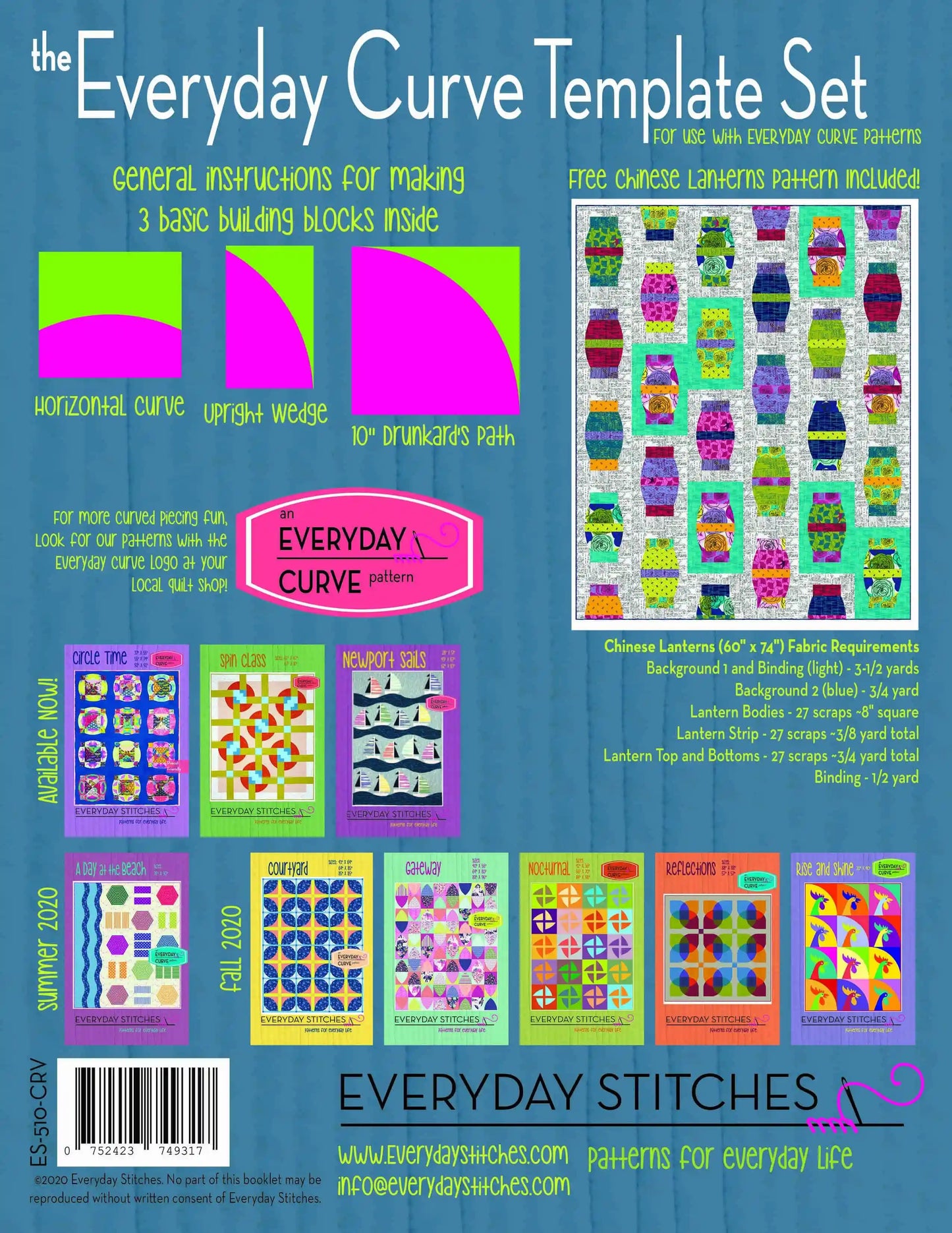 Everyday Curve Template Set - Everyday Stitches