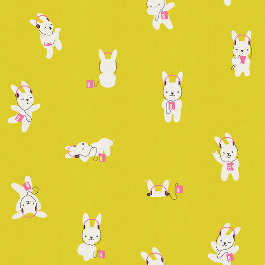LoFi Linens - Rabbeats - Citron  **PRE-ORDER**