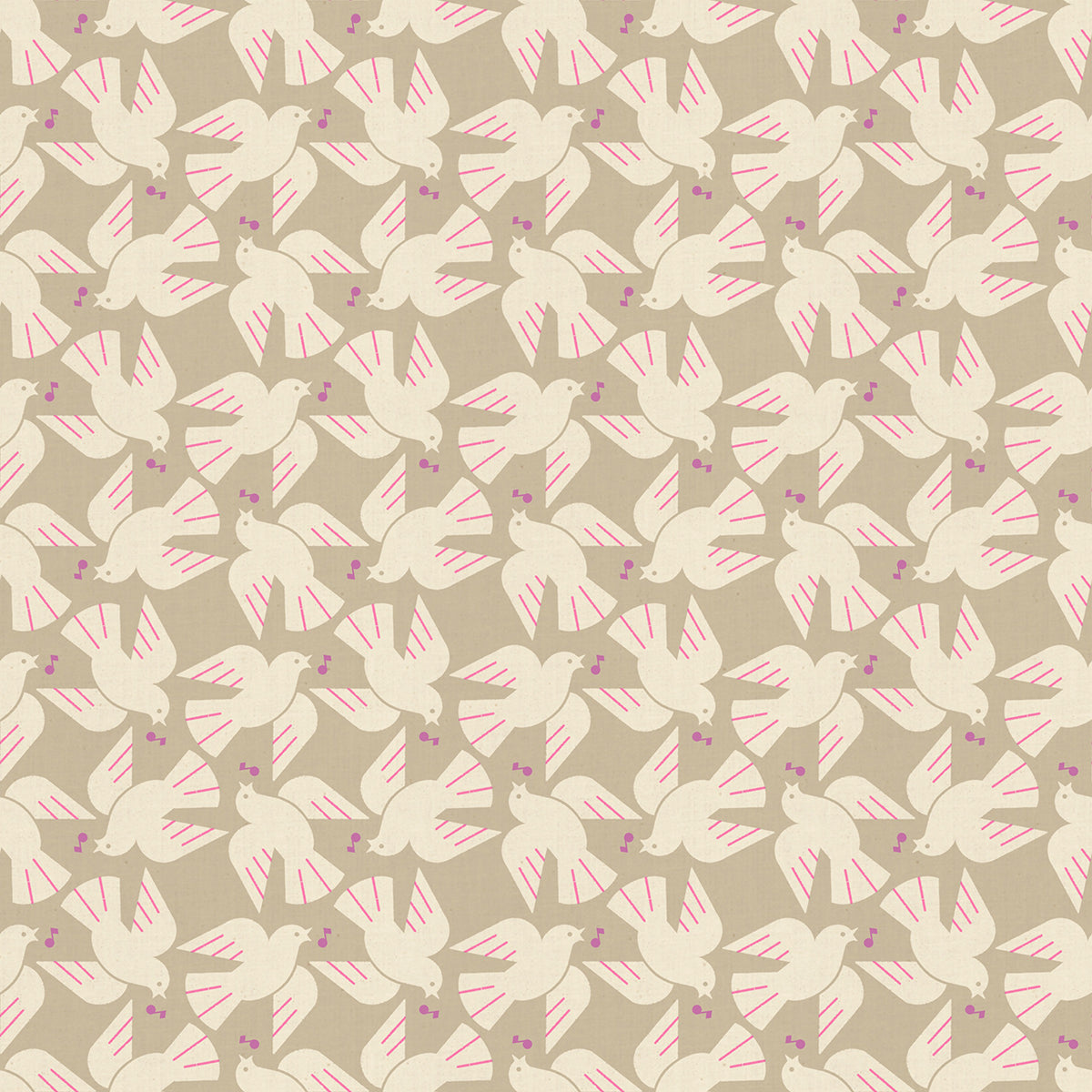 LoFi Linens - Flock Yeah - Khaki  **PRE-ORDER**