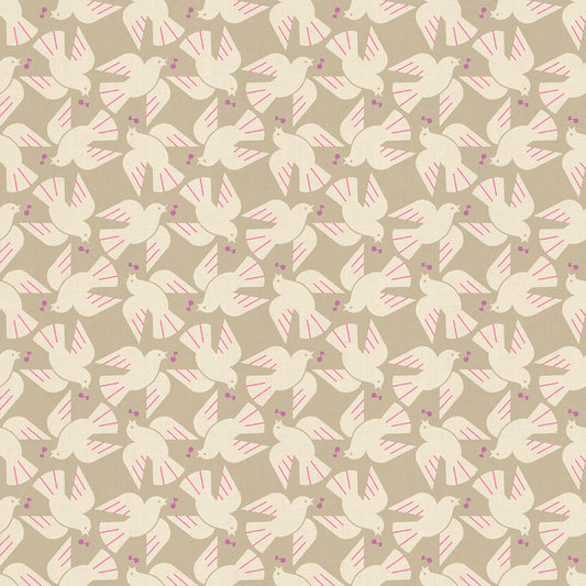 LoFi Linens - Flock Yeah - Khaki  **PRE-ORDER**