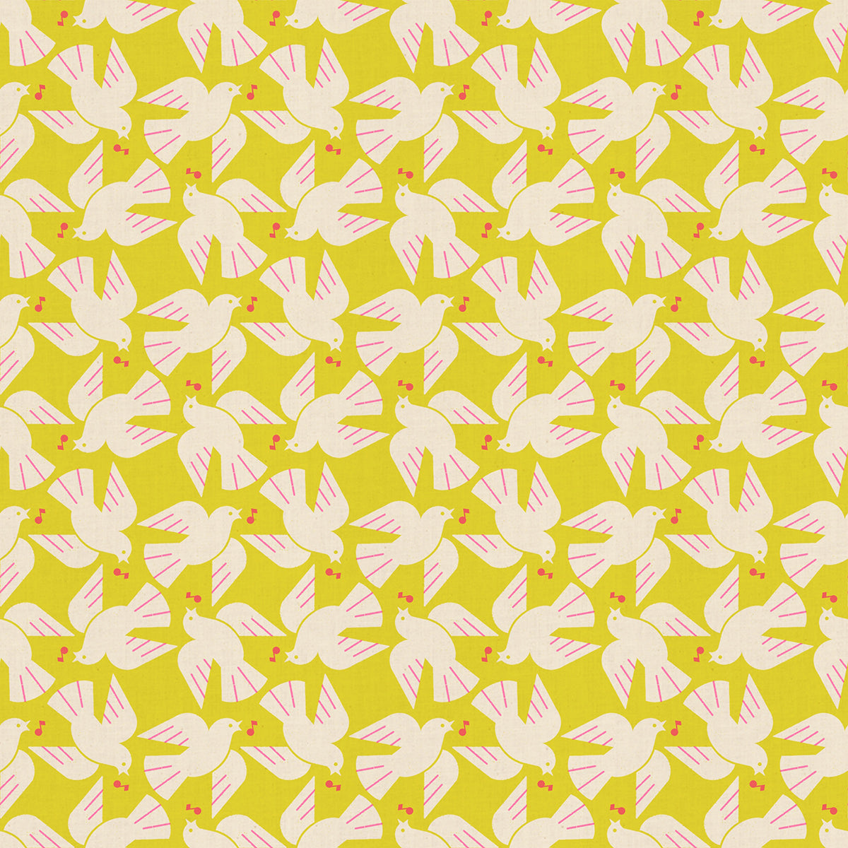 LoFi Linens - Flock Yeah - Citron  **PRE-ORDER**