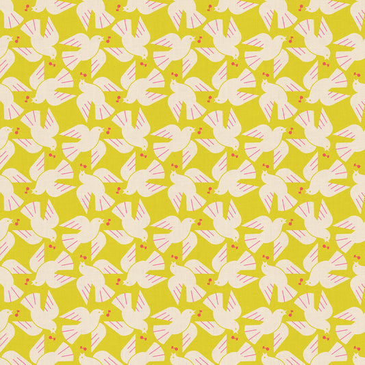 LoFi Linens - Flock Yeah - Citron  **PRE-ORDER**
