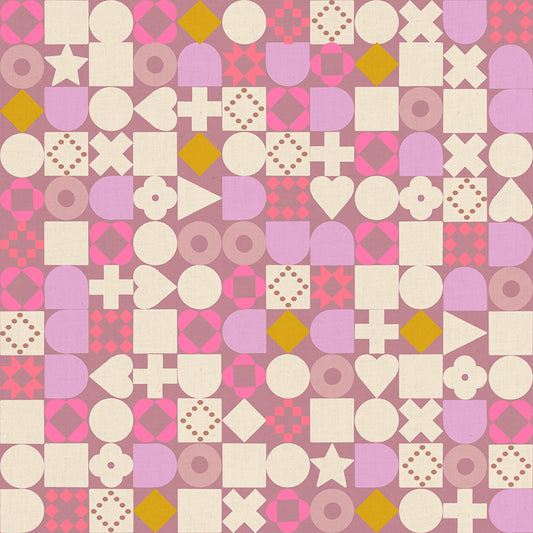 LoFi Linens - Blocked - Lilac  **PRE-ORDER**