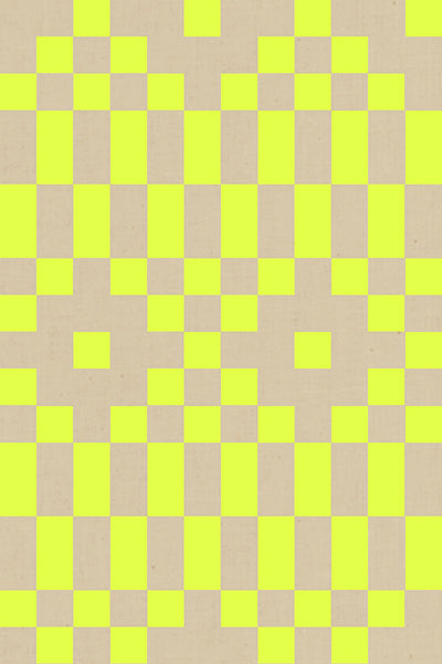 LoFi Linens - Bitmapped - Neon Yellow  **PRE-ORDER**