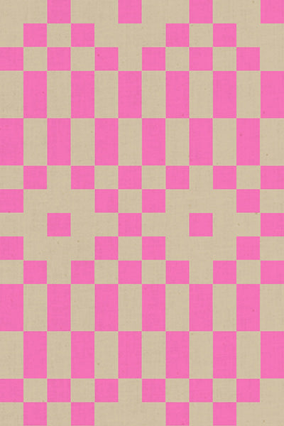 LoFi Linens - Bitmapped - Neon Pink  **PRE-ORDER**