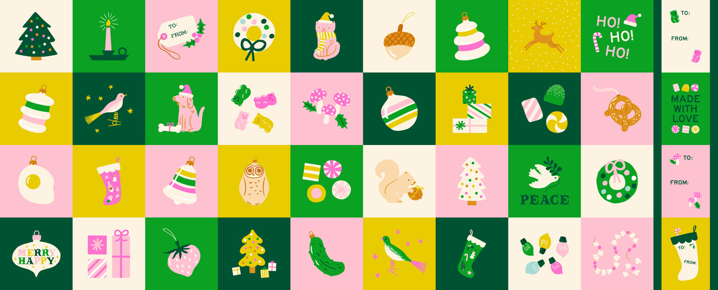 Merry Happy - Panel - Verdant