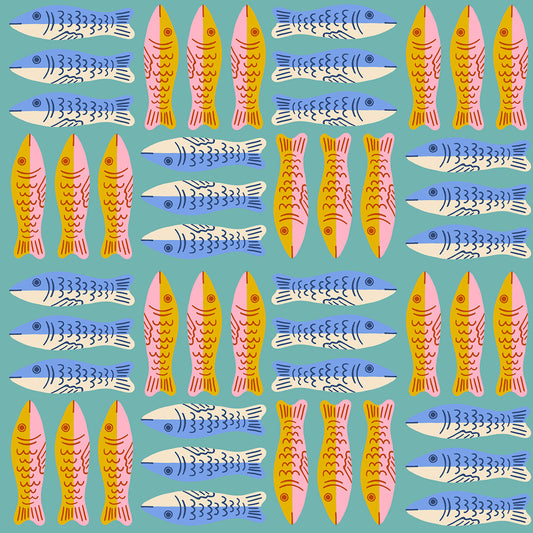 Oh Lucky Lucky - Sardines - Turquoise