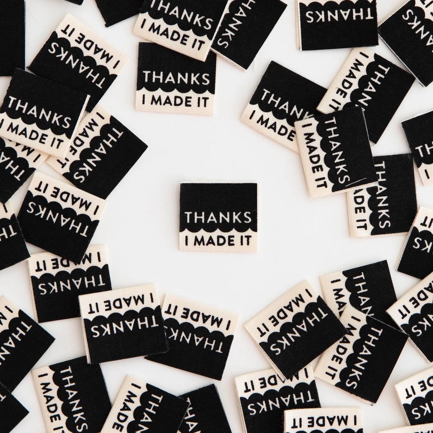 Thanks I Made It Black Organic Cotton Labels